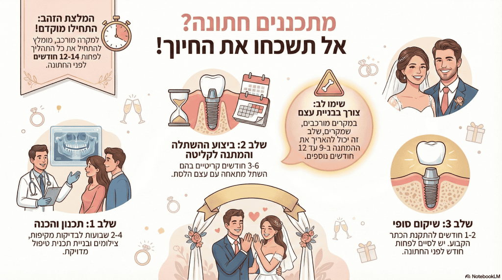 לוקס דנטל גרופ | מתי הזמן הטוב ביותר לבצע השתלת שיניים לפני חתונה? השתלת שיניים לקראת החתונה
