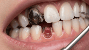 לוקס דנטל גרופ | כיצד עששת קשה מובילה לאובדן שיניים וצורך בהשתלה? עששת מתקדמת - מתי דרושה השתלה?